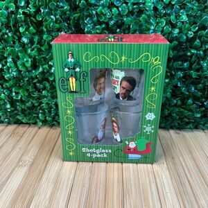 Elf The Movie Shot Glass 4 Pack Movie Lines Buddy Santa Shotglass Set With Box